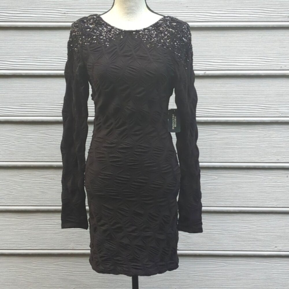 NWT Forever 21 Long Sleeve Ruched Bodycon Dress | Low Back Bodycon Dress
